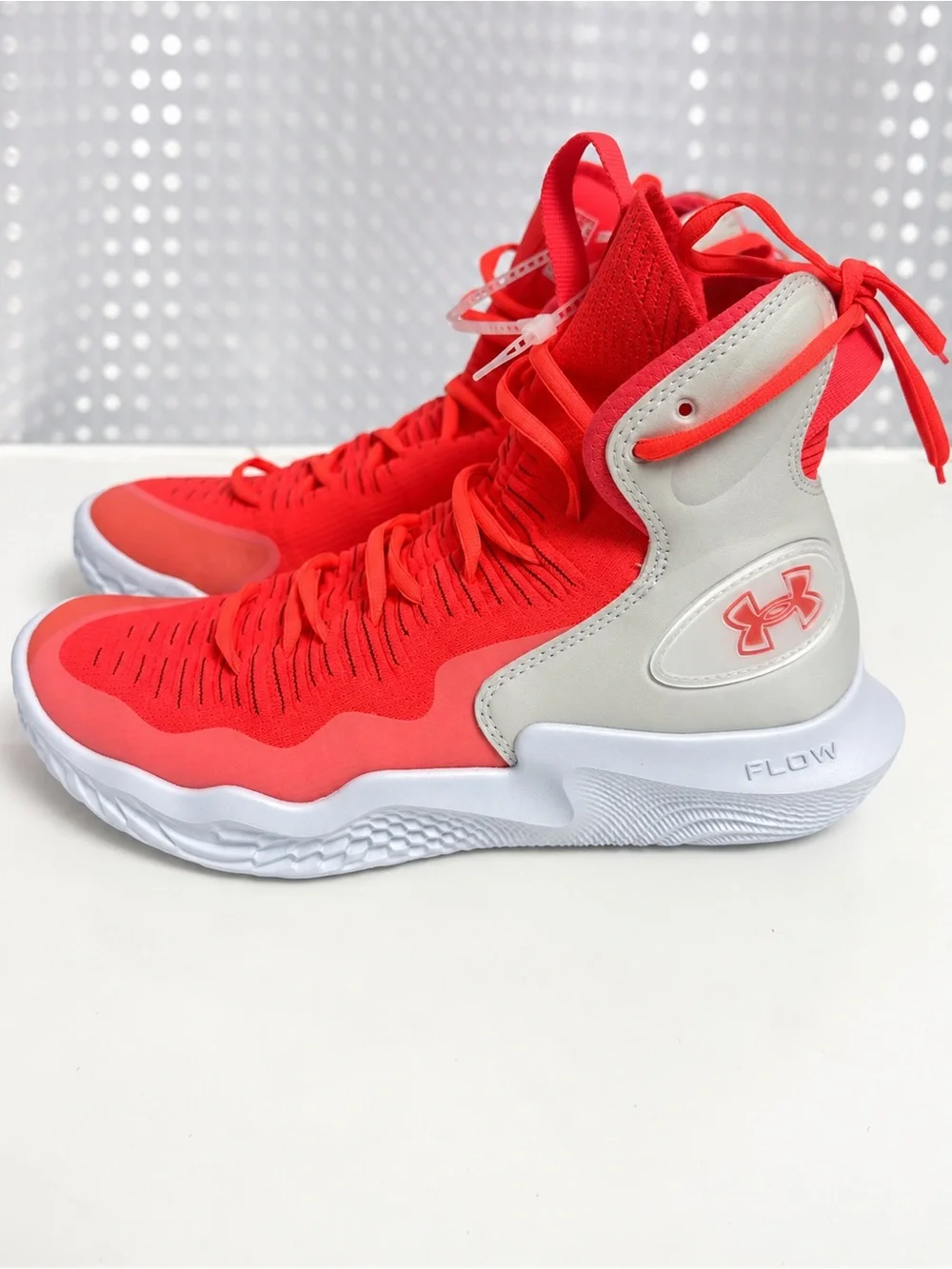 Under Armour Bright Red Kids High-Top Sneakers